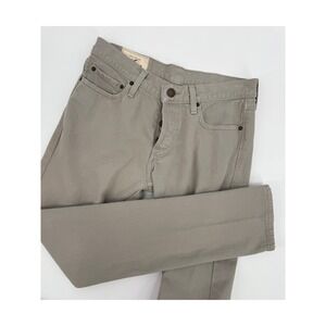 Hollister Jeans Mens 30x32 Beige Gray Skinny‎ Button Fly Denim Pants